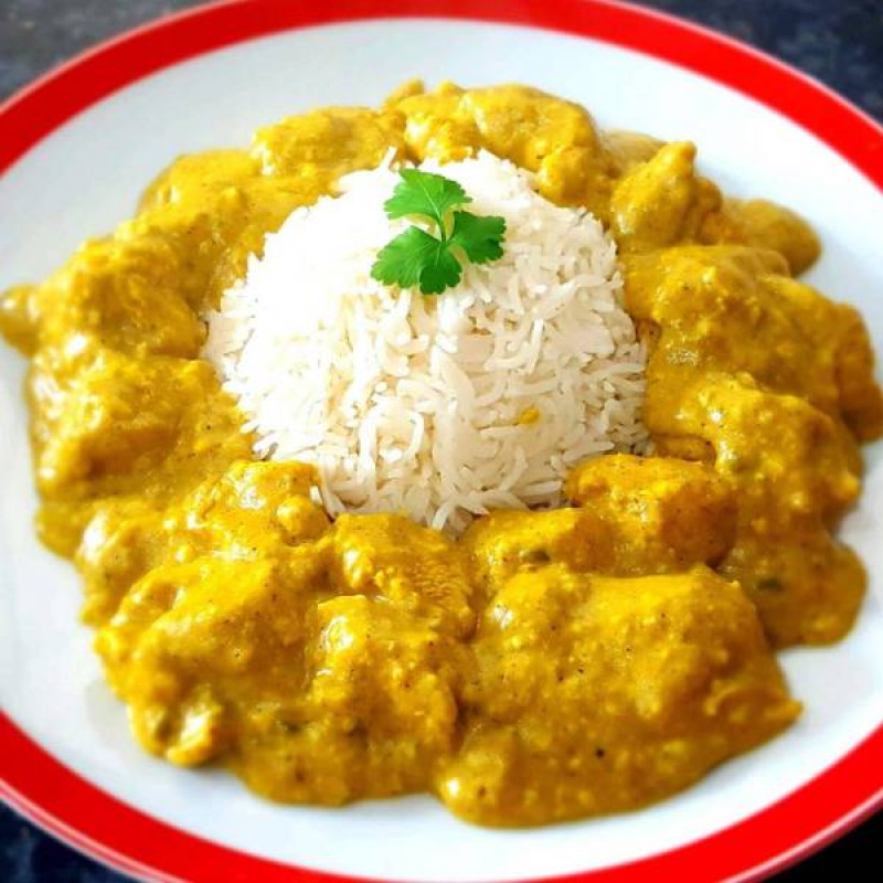 Pollo korma con riso basmati