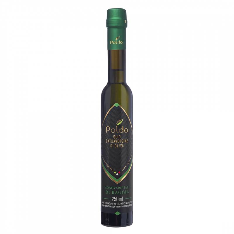 Olio Poldo MONOVARIETALE DI RAGGIA bottiglia da 250 ml