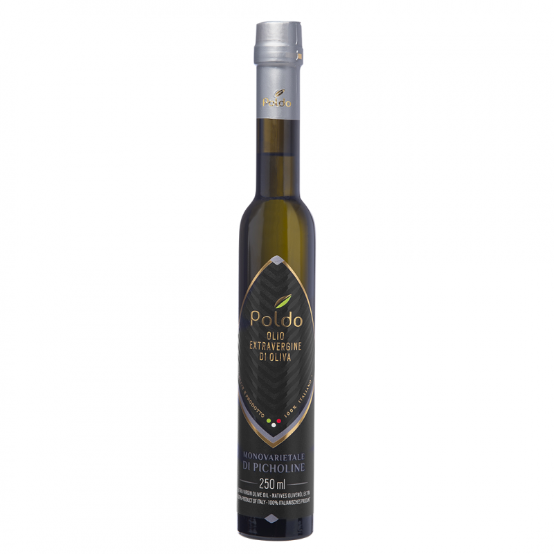 Olio Poldo MONOVARIETALE DI PICHOLINE bottiglia da 250 ml