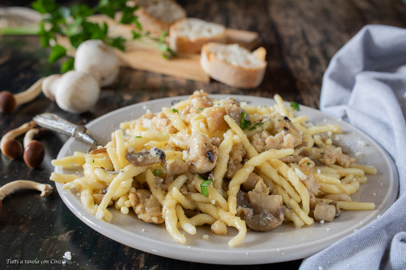 Trofie Salsiccia Funghi